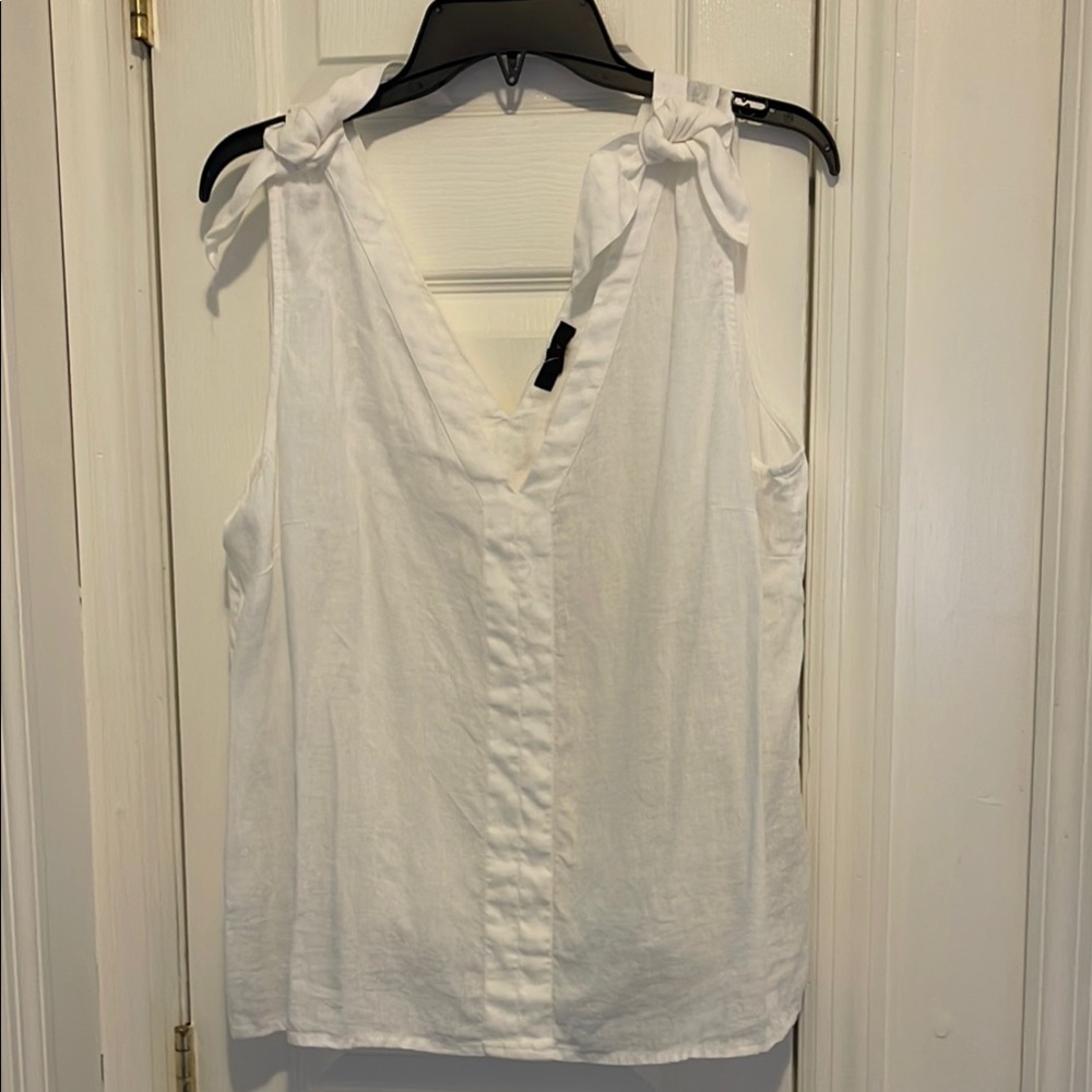 White Sleeveless Top